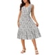 thumbnail image 1 of VESTIDO DE VERANO BOHEMIO PARA MUJER INSPIRE CHIC, ESCOTE EN V, ESTAMPADO FLORAL, MIDI, CASUAL, BLANCO L, 1 of 6