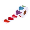 thumbnail image 1 of Abbracc 5-6pack 500Pieces Heart Shaped Stickers Colorful Seal Labels for Wedding Gift 5 Pcs, 1 of 8