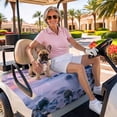 thumbnail image 3 of Golf Cart Seat Covers for 2 Seater, Coastal Soft Microfiber Cart Seat Towel Blanket, Summer Beach Ocean Nautical Absorbent Breathable Non Slip Bench Seats Protector for Golf Course 51"x31", 3 of 9