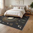 thumbnail image 3 of ODIKA 6'x9' Washable Area Rug Cd Vinyl Record Vintage Music Notes Spinning Grooves Retro Disc Flowing Dynamic for Family Room, Living Room, Master Bedroom, Non-Slip, Easy Care, 3 of 7