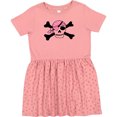 thumbnail image 3 of Inktastic Pink Pirate Skull Girls Toddler Dress, 3 of 5
