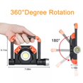 thumbnail image 3 of LED Work Light Rechargeable  2 COB 2500LM Folding Portable Flood Light With Magnetic Base And 360° Rotation Stand  Waterproof Spotlight For Camping  Car Repairing  Emergency And Job Site, 3 of 8