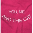 thumbnail image 2 of You Me and the Cat Couples Pet Lovers Women's Graphic T Shirt Tees Brisco Brands M, 2 of 6