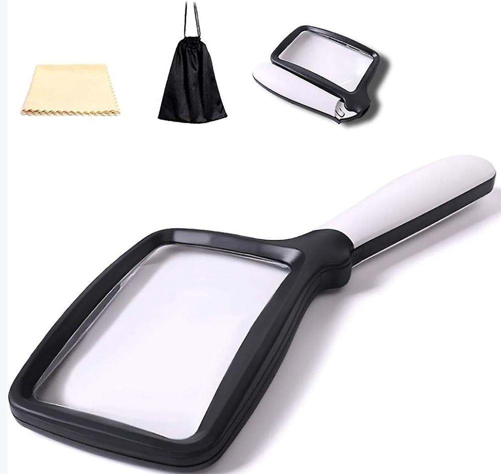 Lupa De Lectura Rectangular Con 5 Luces LED, Adecuada Para Personas Mayores O Con Discapacidad Visual Para Leer 90136445