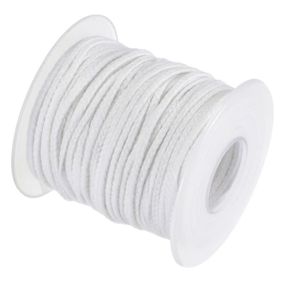Uxcell 21 PLY 200 Ft Long 2mm Flat Wide Cotton Braided Candle Wick