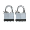 Mountain Security 40mm Laminated Steel Warded Padlock, 2 Pack