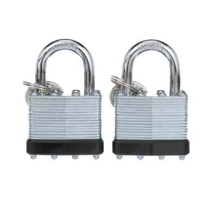 Mountain Security 40mm Laminated Steel Padlock, 2-Pack