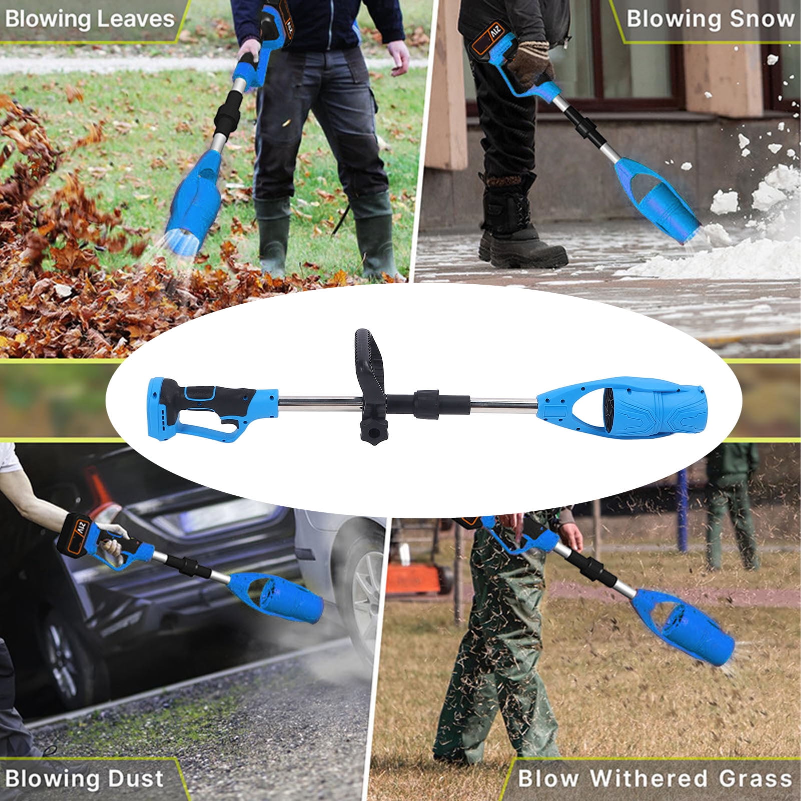 Xirurus Cordless Leaf Blower 520CFM 150MPH Foldable 21V Battery Powered Leaf Vacuum for Lawn Care Bare Tool
