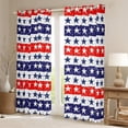 thumbnail image 2 of Feelyou Cartoon Star Print Black Out Curtains for Kids, Texas Stars Curtains Pack of 2 (42x63 Each), Red Blue Stripes Geometric Bedroom Curtains, Blackout Curtains Room Decor, 2 of 6