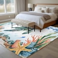 thumbnail image 4 of Summer Ocean Turtle Large Area Rugs 6x9 ft Nautical Colorful Sea Fish Octopus Coral Seashell Washable Rug Non Slip Indoor Carpet Absorbent Floor Mat for Living Room Bedroom Dining Room, 4 of 9