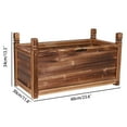 thumbnail image 6 of Wisfor Carbonized Pine Wood Raised Garden Bed Patio Outdoor Vegetable Plant Box, 23.6x11.8x13.3 inch, 6 of 11