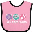 thumbnail image 3 of Inktastic Eat Sleep Pilates Girls Baby Bib, 3 of 4