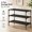 Black Non-woven, variant on Simple Trending 5-Tier Stackable Expandable Shoe Rack, Black Shoe Shelf Organizer