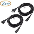 thumbnail image 2 of Cable Matters 2 Pack 2 Prong TV Power Cord 15 ft, UL Listed AC Power Cord Compatible with Samsung LG Sony Insignia TCL Sharp Toshiba Hisense TV PS4 PS5, Non Polarized (NEMA 1-15P to IEC C7) - 15 Feet, 2 of 5