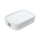 thumbnail image 2 of Recipientes para almacenar alimentos con tapa | Recipientes herméticos de plástico a prueba de fugas para la cocina | Cajas apilables blancas para preparar comidas, para sobras, verduras y salsas |, 2 of 7