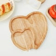 thumbnail image 6 of Rirozkan Charcuterie Board, Heart Shape Wooden Serving Tray, Valentines Day Wooden Platter Double-Heart Snack Dish Plate for Wedding Mother's Day Housewarming Present, Brown, 6 of 6