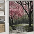 thumbnail image 6 of Autua Trees Bench Washable Shower Curtain Set with Hooks, Premium Polyester Fabric, Waterproof, HD Print, Easy Installation, 80% Blackout, Perfect for Bedroom and Bathroom Decor 60"x72, 6 of 7