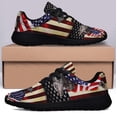 thumbnail image 3 of Black And Silver Labrador Retriever American Flag Patriot Shoes Women's Fashion Sneakers Tennis Running Shoes for Men Women Black Size 6, 3 of 7