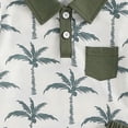 thumbnail image 6 of mgoYE Baby Boy Clothes 6-9 Months Toddler Baby Boy Clothes Tropical Vacation Summer Outfits Button Short Sleeves Hawaiian Beach Shirts & Shorts with Pockets(AG,18-24 Months), 6 of 7