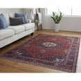thumbnail image 4 of 9' X 12' Red Blue And Tan Floral Power Loom Area Rug, 4 of 10