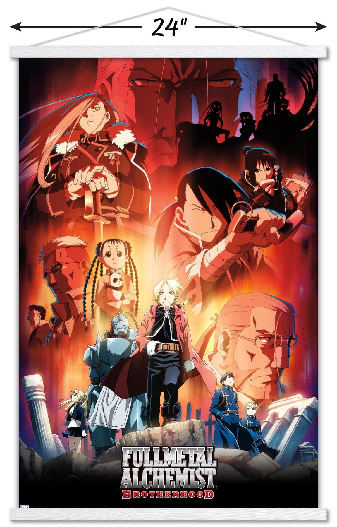 Fullmetal Alchemist: Brotherhood - Key Art 5 Wall Poster with Magnetic Frame, 22.375" x 34"
