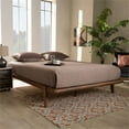 thumbnail image 5 of Allora Mid-Century Wood Full Platform Bed in Walnut Brown, 5 of 7