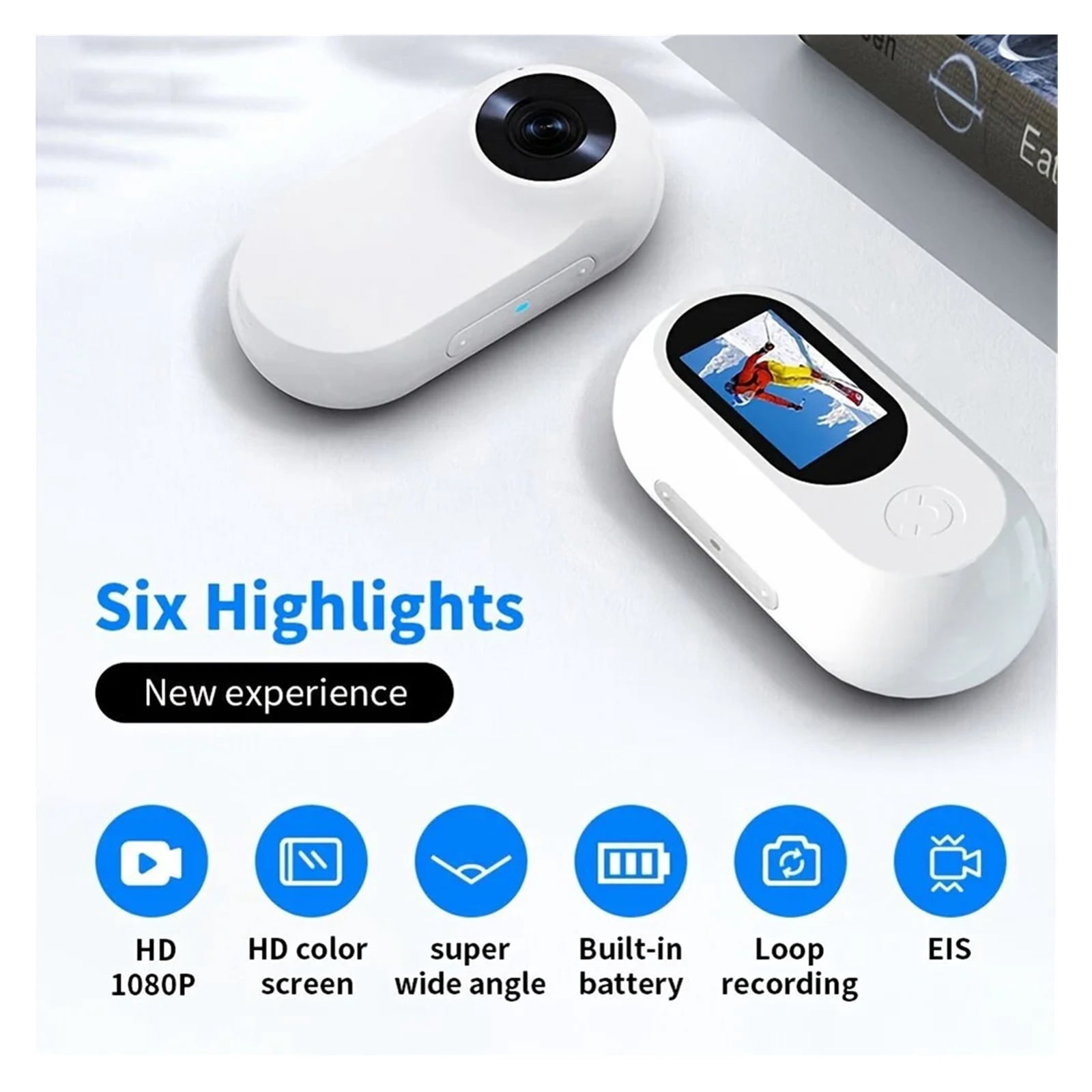 Action Anti Shaking Mini Camera 1080P HD Head Mounted Magnetic Attraction Motion Camera DV Sport Video Recorder Helmet Bike