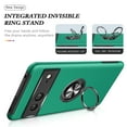 thumbnail image 4 of for Google Pixel 7 Case with Ring Stand, 360° Rotatable Ring Holder Magnetic Kickstand, 2-Layer Heavy Duty Shockproof Rugged Hybrid Hard PC Soft Rubber Case for Google Pixel 7, Darkgreen, 4 of 7