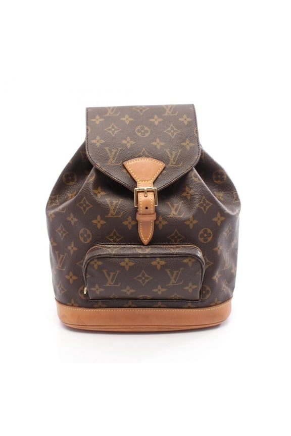 Pre-Owned Louis Vuitton Montsouris MM Backpack, Coated Canvas and Leather, Monogram,... (Fair)
