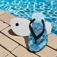 thumbnail image 3 of Psesaysky Boys Girls Flip Flops Sandals Blue Mermaid Scale Print Water Park Summer Beach Swim Pool Shoes for Kids Indoor and Outdoor Size 1, 3 of 7