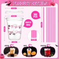 thumbnail image 2 of JJEAN-50 Pcs 12oz Halloween Plastic Cups with Straws and Lids, Disposable Clear Party Cups Pumpkin Ghost Witch Drinking Set for Halloween Birthday Party Favors Supplies (Pink,Novel Style), 2 of 4
