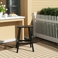 thumbnail image 2 of Florence Outdoor 29" HDPE Plastic Saddle Seat Barstool in Black, 2 of 6