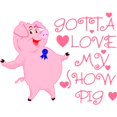 thumbnail image 3 of CafePress - Gotta Love My Show Pig - Women's Dark Pajamas, 3 of 4