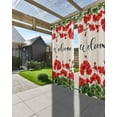 thumbnail image 3 of nqOlkjepod Outdoor Curtains for Patio Waterproof, Red Spring Floral Outdoor Privacy Panels Grommet, Welcome Green Botanical Rustic Blackout Outside Curtains for Porch/Cabana/Pergola 54"x84", 1 Panel, 3 of 8