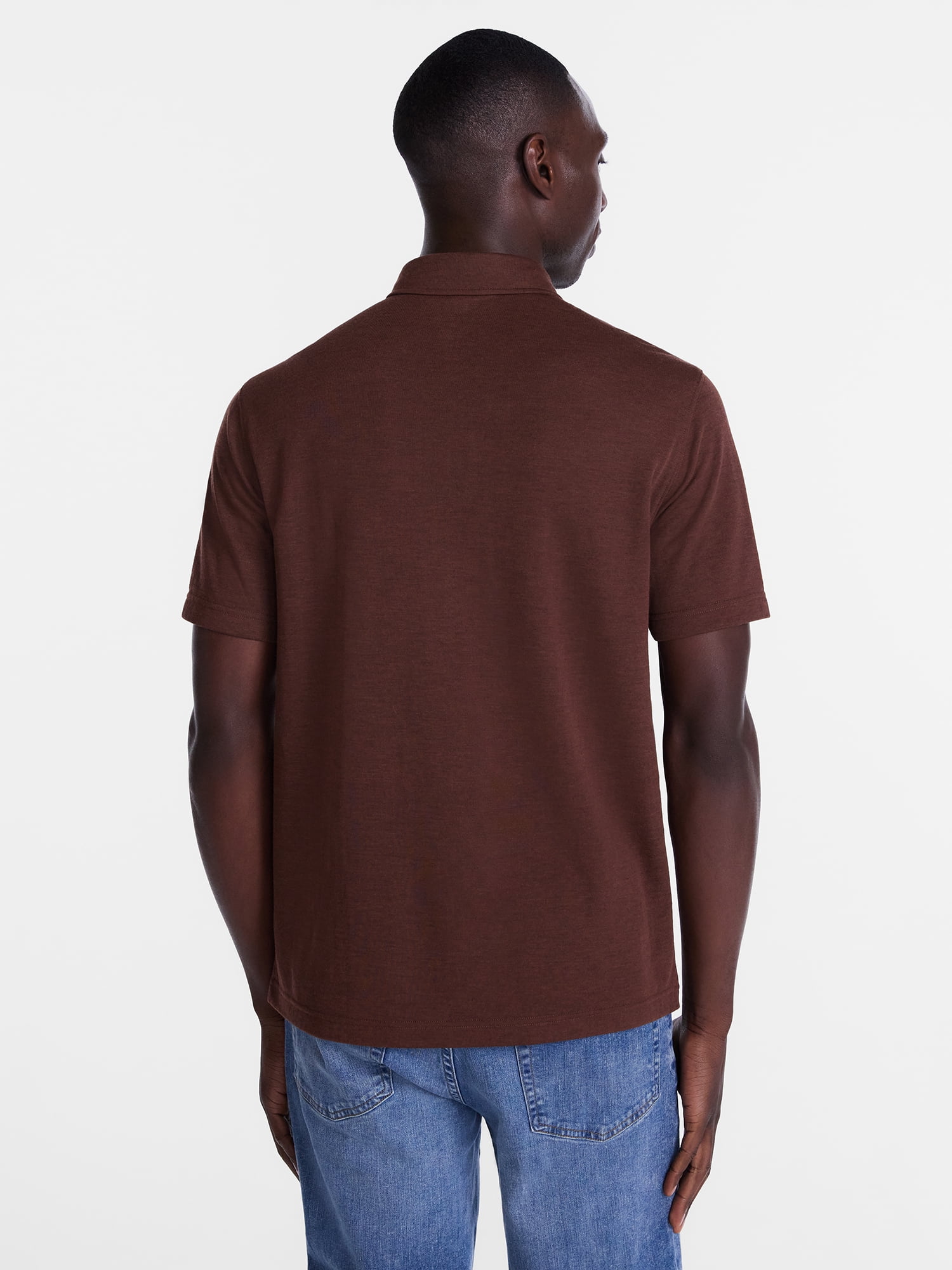 George Men's and Big Men's Double Knit Polo Shirt with Short Sleeves, Sizes S-5XB