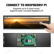 LESOWN 8.8 Inch Stretched Bar LCD Display IPS 1920x480 Mini HDMI Monitor for HD PC Laptop Computer Secondary Screen Temperature Windows Aida64 CPU GPU Monitoring