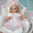 thumbnail image 4 of Lovely Toddler Dolls Girl Realistic Newborn Babies Toys Weighted Soft Cloth Body Xmas Gift Set for Kids Birthday Age 3+, 4 of 4
