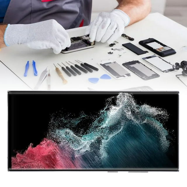 Ymiko Galaxy S22 Ultra 5G Phone Screen Replacement 6.8 Inch Silver US Version