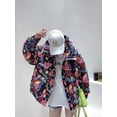 thumbnail image 2 of Winter print hooded waterproof bread down jacket fleece trend, 2 of 3