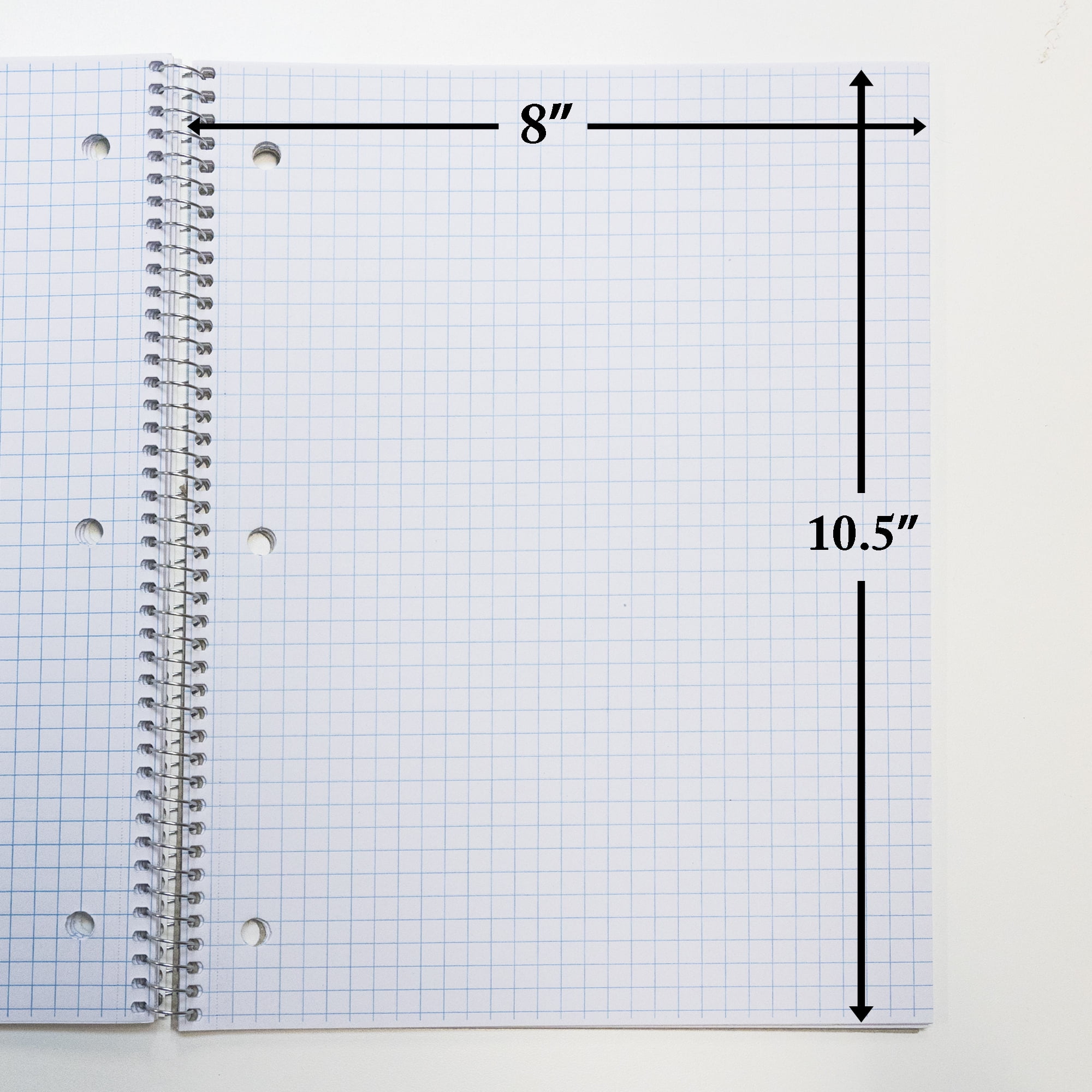 BAZIC Graph Quad-Ruled 4-1" Spiral Notebook 100 Sheet, 24-Pack