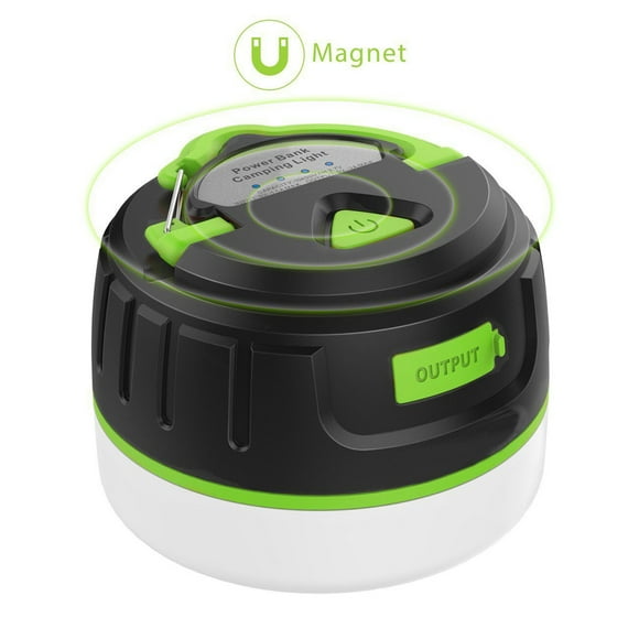 Speedex 2 in 1 Camping LED Lantern & 5200 mAh Power Bank, Green