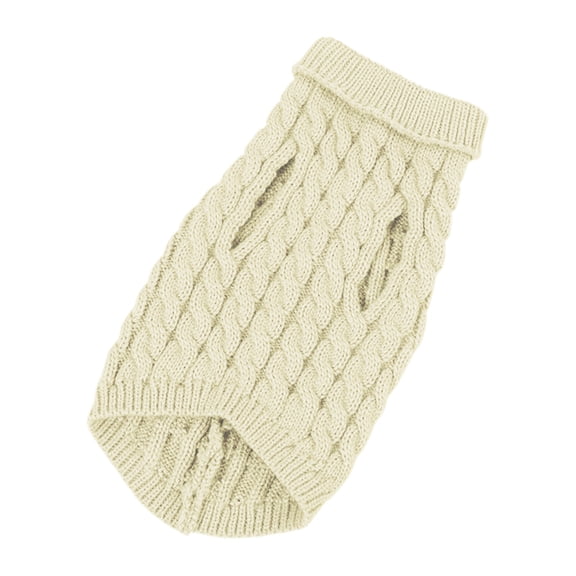 LGCASL Pet Sweater Clearance! Dog Sweater Warm Sweater Winter Clothes Puppy Soft Coat Pure Color Dog Sweater for Small Medium and Large Dogs Pet Clothing Boy Girl (White, L)