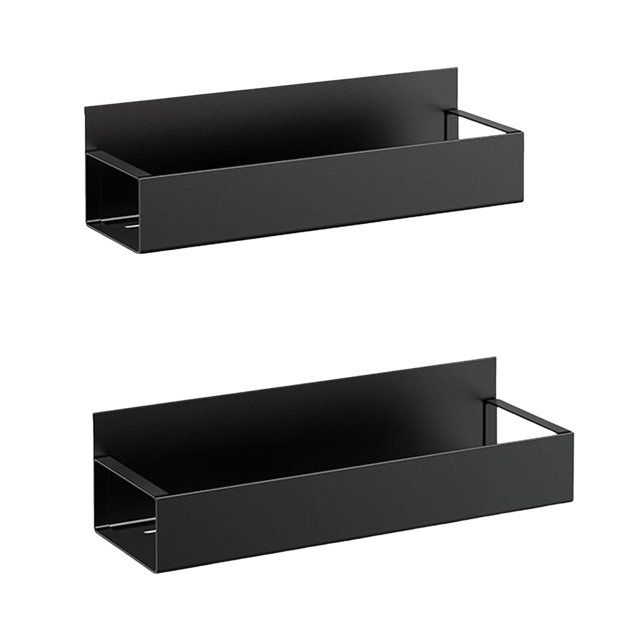 Kitchen Rack Organizer for Refrigerator Storage Shelf with Paper Towel Holder Metal Space Saving Design