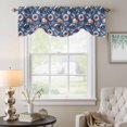 thumbnail image 6 of Summer Ocean Tie Up Valances Curtain, Adjustable Kitchen Watercolor Blue Anchor Navy Cap Valances for Windows Decor, Rod Pocket Short Curtains Set for Bedroom/Bathroom, 42"x12", 6 of 9
