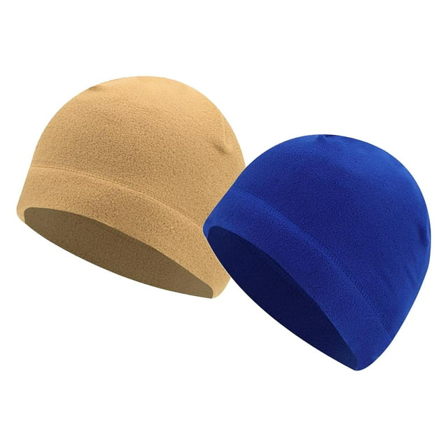 2 gorros de invierno gruesos para mujer con orejas cubiertas, gorros de calavera, gorros para la cabeza caqui azul