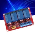thumbnail image 1 of Fafeicy 4 Channel Relay Module Board, Optocoupler Isolation High Low Activation, 5V/12V/24V Selectable, 1 of 7