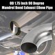 thumbnail image 2 of 2uds OD 1,75 Pulgadas 90 Grados 1,5mm Grosor Coche Escape Tubo Codo, 2 of 7