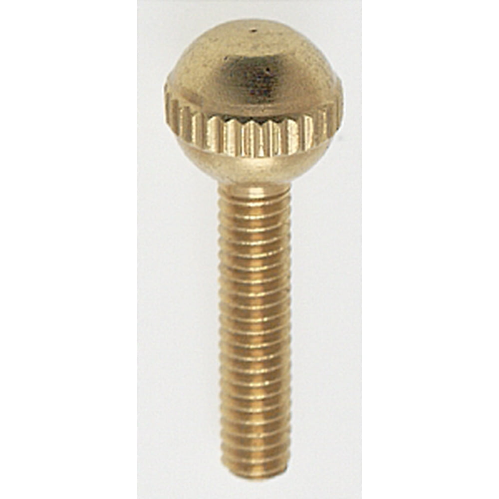 Satco Solid Brass Thumb Screws Burnished and Lacquered 8/32 Ball Head 3