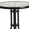 thumbnail image 3 of Bowery Hill 3 Piece Rattan/Metal Round Patio Bistro Set in Black, 3 of 8