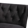 thumbnail image 5 of Baxton Studio Harmon Modern and Contemporary Transitional Black Velvet Fabric Upholstered and Walnut Brown Finished Wood, 5 of 6